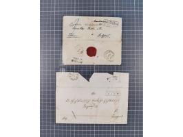 1856/78 (ca.), Destination Belgrad, kleine Partie mit 3 Briefen und einer Vorderseite aus dem preußischen Gebiet nach Belgrad