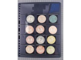 1890(ca.), Egypt Interpostal stamps issued by Posta Europea for official mail: 39 cancelled and 121 unused, many different ty