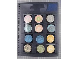 1890(ca.), Egypt Interpostal stamps issued by Posta Europea for official mail: 39 cancelled and 121 unused, many different ty