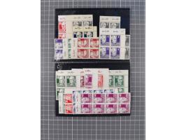 1949/53, postfrische Partie, fast ausschließlich in Bogen teilen und Bogen, dabei Bach (50), Köpfe II (ca. 10), etc.