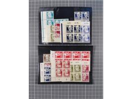 1949/53, postfrische Partie, fast ausschließlich in Bogen teilen und Bogen, dabei Bach (50), Köpfe II (ca. 10), etc.