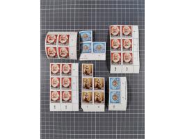 1949/53, postfrische Partie, fast ausschließlich in Bogen teilen und Bogen, dabei Bach (50), Köpfe II (ca. 10), etc.