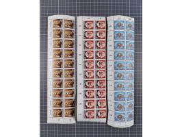 1949/53, postfrische Partie, fast ausschließlich in Bogen teilen und Bogen, dabei Bach (50), Köpfe II (ca. 10), etc.