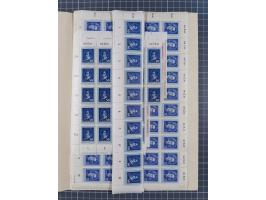 1949/53, postfrische Partie, fast ausschließlich in Bogen teilen und Bogen, dabei Bach (50), Köpfe II (ca. 10), etc.