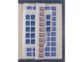 1949/53, postfrische Partie, fast ausschließlich in Bogen teilen und Bogen, dabei Bach (50), Köpfe II (ca. 10), etc.