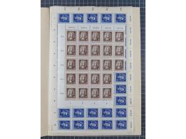 1949/53, postfrische Partie, fast ausschließlich in Bogen teilen und Bogen, dabei Bach (50), Köpfe II (ca. 10), etc.