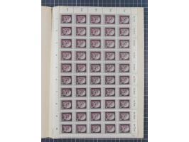 1949/53, postfrische Partie, fast ausschließlich in Bogen teilen und Bogen, dabei Bach (50), Köpfe II (ca. 10), etc.