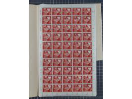 1949/53, postfrische Partie, fast ausschließlich in Bogen teilen und Bogen, dabei Bach (50), Köpfe II (ca. 10), etc.