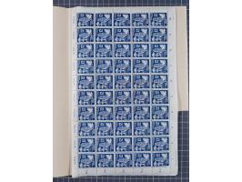 1949/53, postfrische Partie, fast ausschließlich in Bogen teilen und Bogen, dabei Bach (50), Köpfe II (ca. 10), etc.