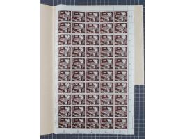 1949/53, postfrische Partie, fast ausschließlich in Bogen teilen und Bogen, dabei Bach (50), Köpfe II (ca. 10), etc.