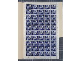 1949/53, postfrische Partie, fast ausschließlich in Bogen teilen und Bogen, dabei Bach (50), Köpfe II (ca. 10), etc.