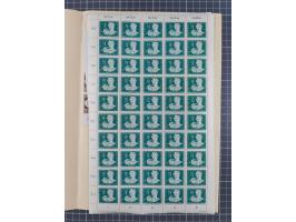 1949/53, postfrische Partie, fast ausschließlich in Bogen teilen und Bogen, dabei Bach (50), Köpfe II (ca. 10), etc.