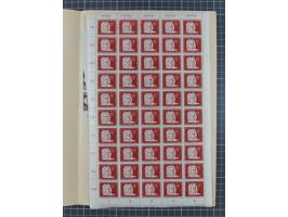 1949/53, postfrische Partie, fast ausschließlich in Bogen teilen und Bogen, dabei Bach (50), Köpfe II (ca. 10), etc.