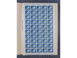 1949/53, postfrische Partie, fast ausschließlich in Bogen teilen und Bogen, dabei Bach (50), Köpfe II (ca. 10), etc.