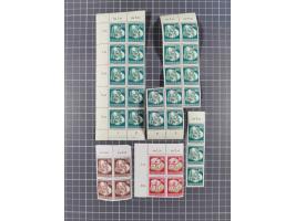 1949/53, postfrische Partie, fast ausschließlich in Bogen teilen und Bogen, dabei Bach (50), Köpfe II (ca. 10), etc.