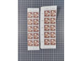 1949/53, postfrische Partie, fast ausschließlich in Bogen teilen und Bogen, dabei Bach (50), Köpfe II (ca. 10), etc.