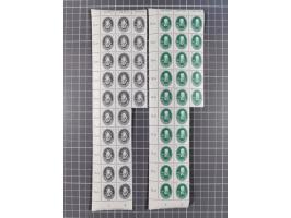 1949/53, postfrische Partie, fast ausschließlich in Bogen teilen und Bogen, dabei Bach (50), Köpfe II (ca. 10), etc.