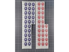 1949/53, postfrische Partie, fast ausschließlich in Bogen teilen und Bogen, dabei Bach (50), Köpfe II (ca. 10), etc.