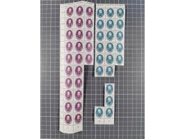 1949/53, postfrische Partie, fast ausschließlich in Bogen teilen und Bogen, dabei Bach (50), Köpfe II (ca. 10), etc.