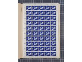 1949/53, postfrische Partie, fast ausschließlich in Bogen teilen und Bogen, dabei Bach (50), Köpfe II (ca. 10), etc.