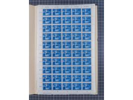 1949/53, postfrische Partie, fast ausschließlich in Bogen teilen und Bogen, dabei Bach (50), Köpfe II (ca. 10), etc.