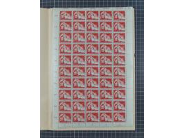 1949/53, postfrische Partie, fast ausschließlich in Bogen teilen und Bogen, dabei Bach (50), Köpfe II (ca. 10), etc.