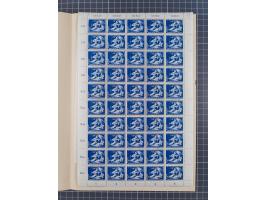 1949/53, postfrische Partie, fast ausschließlich in Bogen teilen und Bogen, dabei Bach (50), Köpfe II (ca. 10), etc.