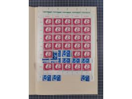 1949/53, postfrische Partie, fast ausschließlich in Bogen teilen und Bogen, dabei Bach (50), Köpfe II (ca. 10), etc.