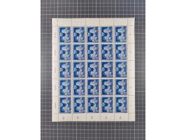 1949/53, postfrische Partie, fast ausschließlich in Bogen teilen und Bogen, dabei Bach (50), Köpfe II (ca. 10), etc.