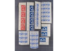 1949/53, postfrische Partie, fast ausschließlich in Bogen teilen und Bogen, dabei Bach (50), Köpfe II (ca. 10), etc.