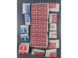 1949/53, postfrische Partie, fast ausschließlich in Bogen teilen und Bogen, dabei Bach (50), Köpfe II (ca. 10), etc.