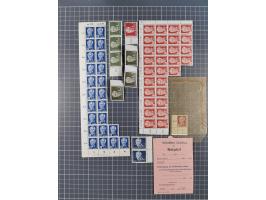 1949/53, postfrische Partie, fast ausschließlich in Bogen teilen und Bogen, dabei Bach (50), Köpfe II (ca. 10), etc.