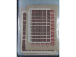 1945/46, postfrische Partie Bogen, in den Hauptnummern fast komplett, dabei 2 Bogen Mi. 72