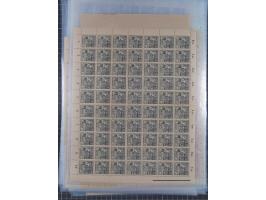 1945/46, postfrische Partie Bogen, in den Hauptnummern fast komplett, dabei 2 Bogen Mi. 72