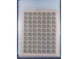 1945/46, postfrische Partie Bogen, in den Hauptnummern fast komplett, dabei 2 Bogen Mi. 72