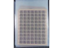 1945/46, postfrische Partie Bogen, in den Hauptnummern fast komplett, dabei 2 Bogen Mi. 72