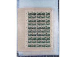 1945/46, postfrische Partie Bogen, in den Hauptnummern fast komplett, dabei 2 Bogen Mi. 72