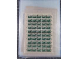 1945/46, postfrische Partie Bogen, in den Hauptnummern fast komplett, dabei 2 Bogen Mi. 72