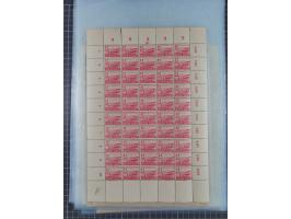 1945/46, postfrische Partie Bogen, in den Hauptnummern fast komplett, dabei 2 Bogen Mi. 72