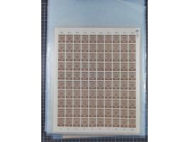 1945/46, postfrische Partie Bogen, in den Hauptnummern fast komplett, dabei 2 Bogen Mi. 72