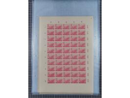 1945/46, postfrische Partie Bogen, in den Hauptnummern fast komplett, dabei 2 Bogen Mi. 72