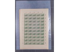 1945/46, postfrische Partie Bogen, in den Hauptnummern fast komplett, dabei 2 Bogen Mi. 72