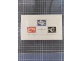 1941/45, small lot with u.o. Storm Division souvenir sheet from one of the minister book with gum faults in the corners, two 