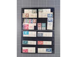 1948/51, small group of unused stamps including 1948 3 m.-65 m. New Year, horizontal tete-beche gutter pairs with plate nos.,