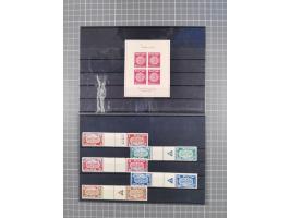 1948/51, small group of unused stamps including 1948 3 m.-65 m. New Year, horizontal tete-beche gutter pairs with plate nos.,