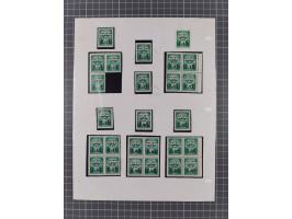 1945/47, unused/mint never hinged and used collection with five covers/cards, with u.o. Mi.-No. 32Y mint never hinged, rare M