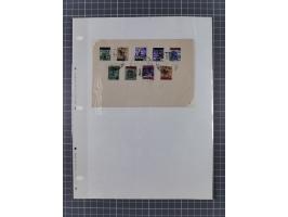 1945/47, unused/mint never hinged and used collection with five covers/cards, with u.o. Mi.-No. 32Y mint never hinged, rare M