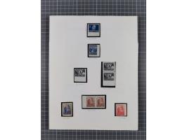 1918/64, lot with mostly mint never hinged Stamps, covers and varieties, with u.o. Mi.-Nr. 243+245-48 as sheet set, varieties