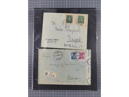 1843/1943, lot with over 40 covers and cards incl. &nbsp;Bulgarian and German occupation of Serbia, with u.o. blue seal “Mona