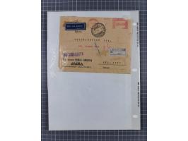 181848/1949, sechs interessante Briefe und eine Ganzsache aus TRIEST mit u.a. kpl. Faltbrief 1856 mit 6 Kr.-Frankatur und L2 